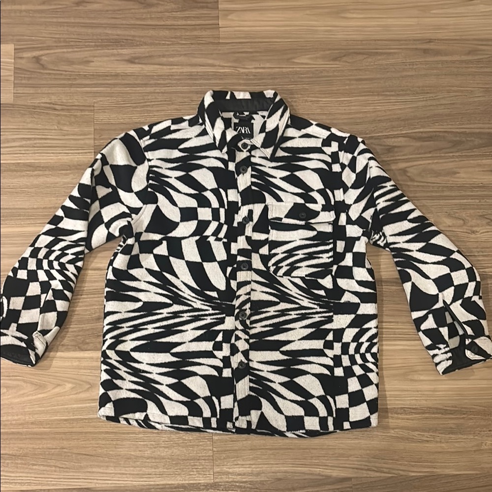 Zara Black and White Patterned Jacket